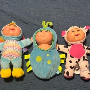 Bundle of 3 Adorable Plush Baby Dolls Trio